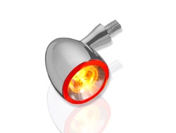 Kellermann Bullet 1000. Intermitente LED CROMADO con luz de freno.