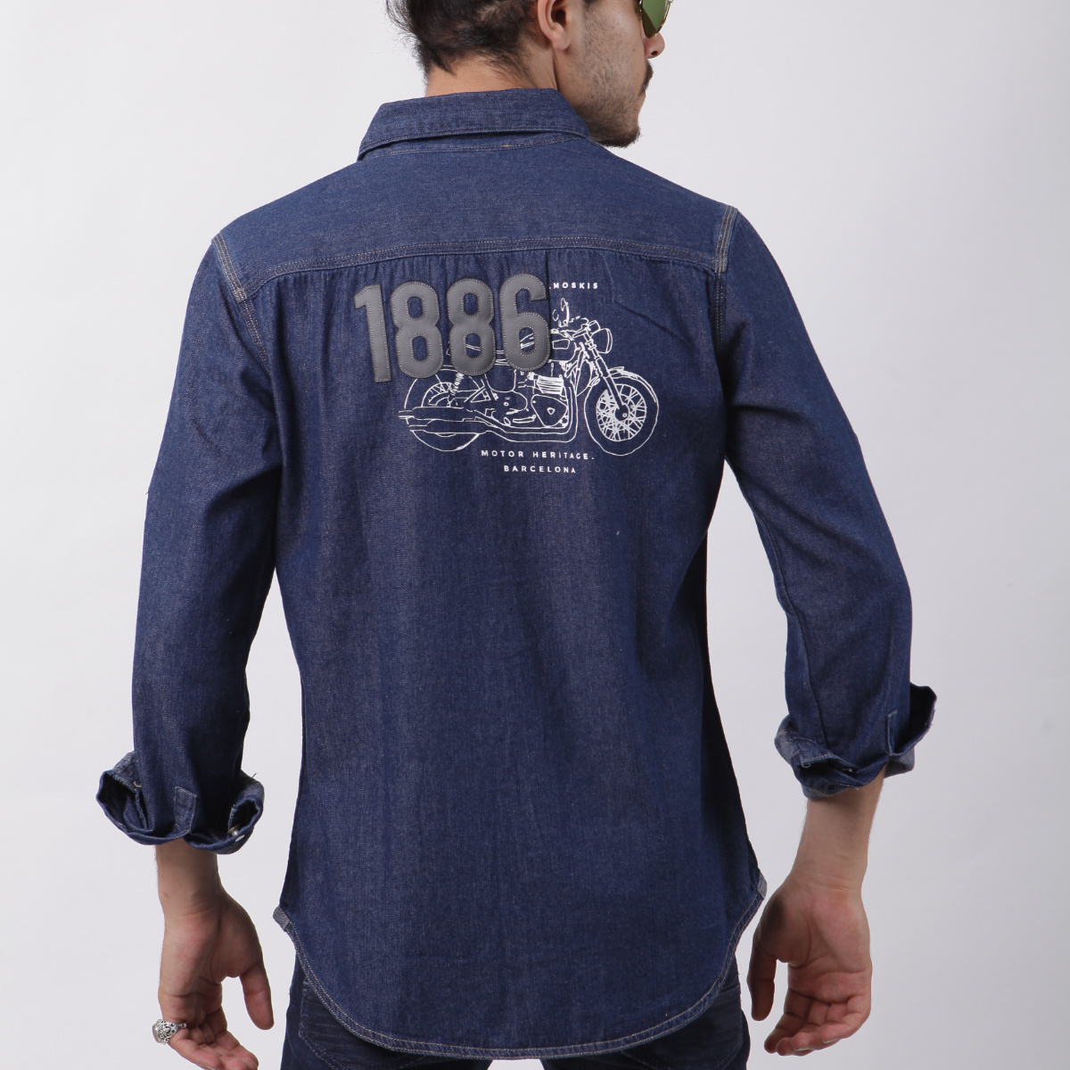 Men DENIM blue shirt