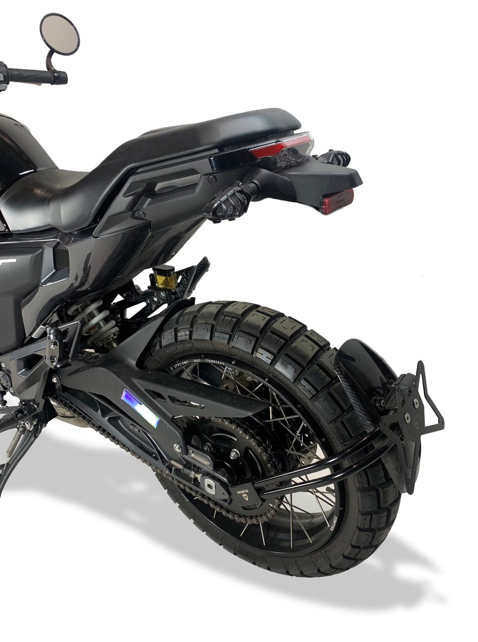 Soporte portamatrícula con guardabarros de carbono para Zontes G1 125 X